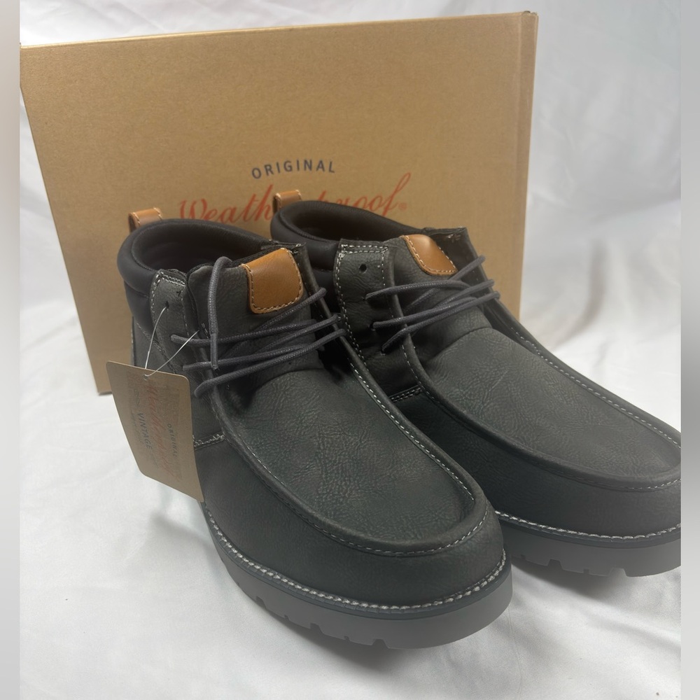 Weatherproof Vintage Chester Men’s Boots Size 12M Grey New in Box‎